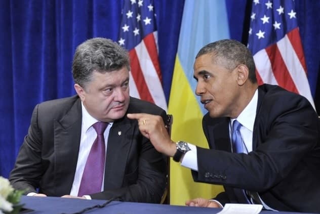 Barack Obama y Poroshenko