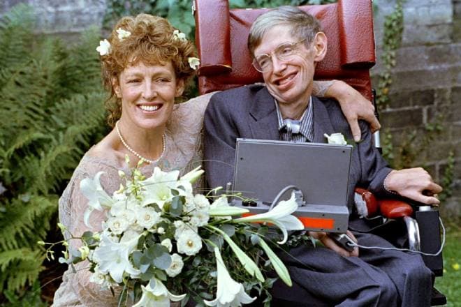 Стивен Хокинг со второй женой Элайн Мэйсон