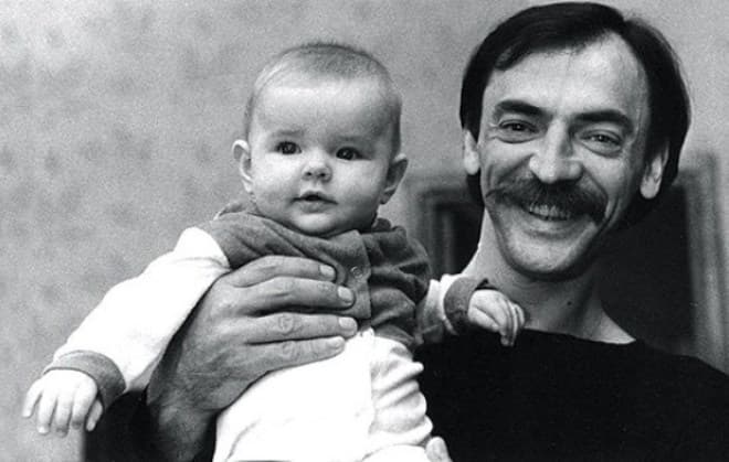 Лиза Боярская в детстве с отцом Михаилом Боярским