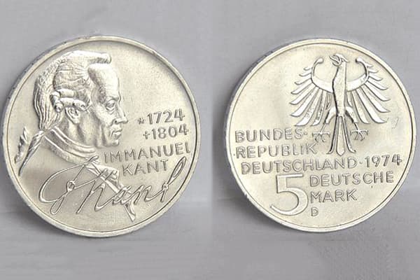 Монета с портретом Иммануила Канта