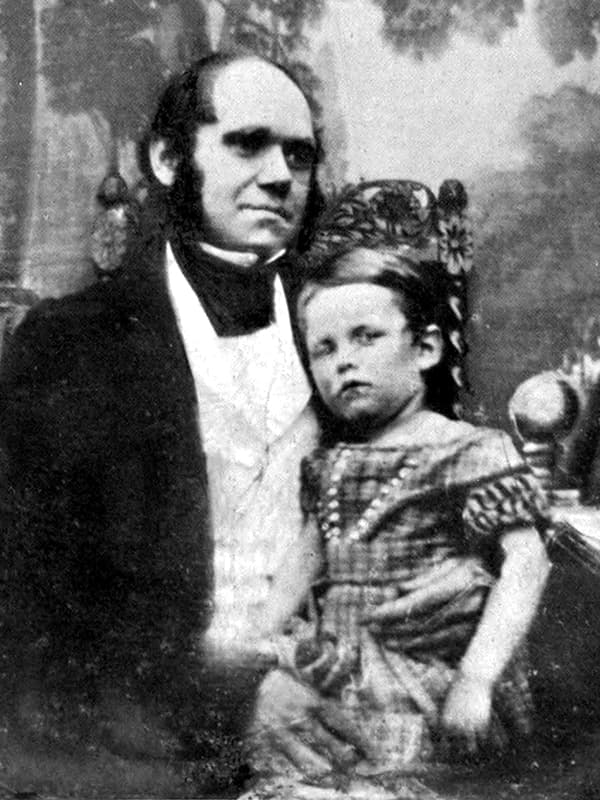 Чарльз Дарвин с дочерью