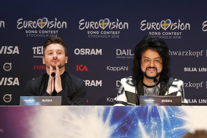 Сергей Лазарев и Филипп Киркоров на «Евровидении-2016»