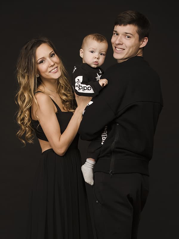 Дмитрий Полоз с женой и сыном