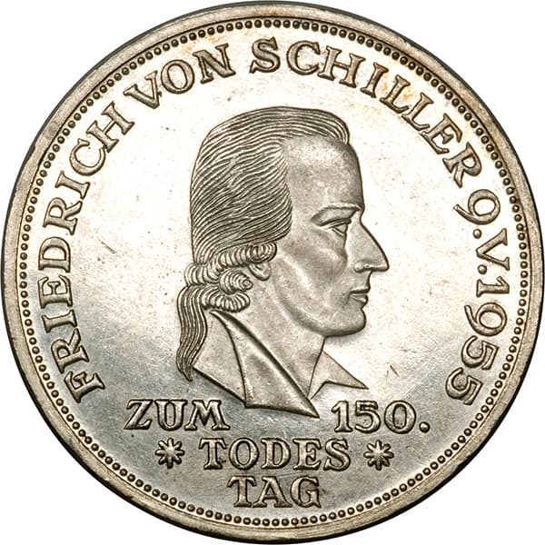 Монета с изображением Фридрих Шиллер