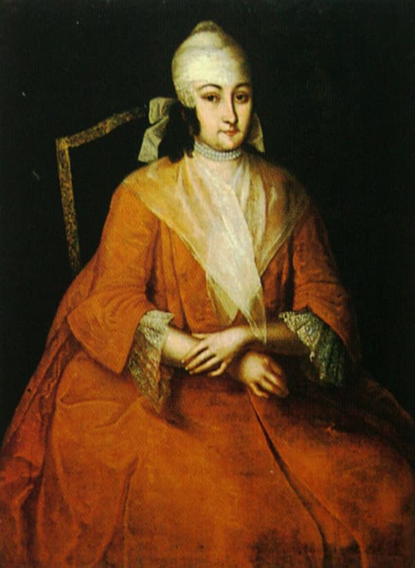 Портрет Анны Леопольдовны в оранжевом платье