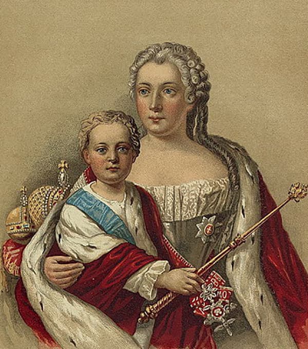 Анна Леопольдовна с младенцем Иваном VI