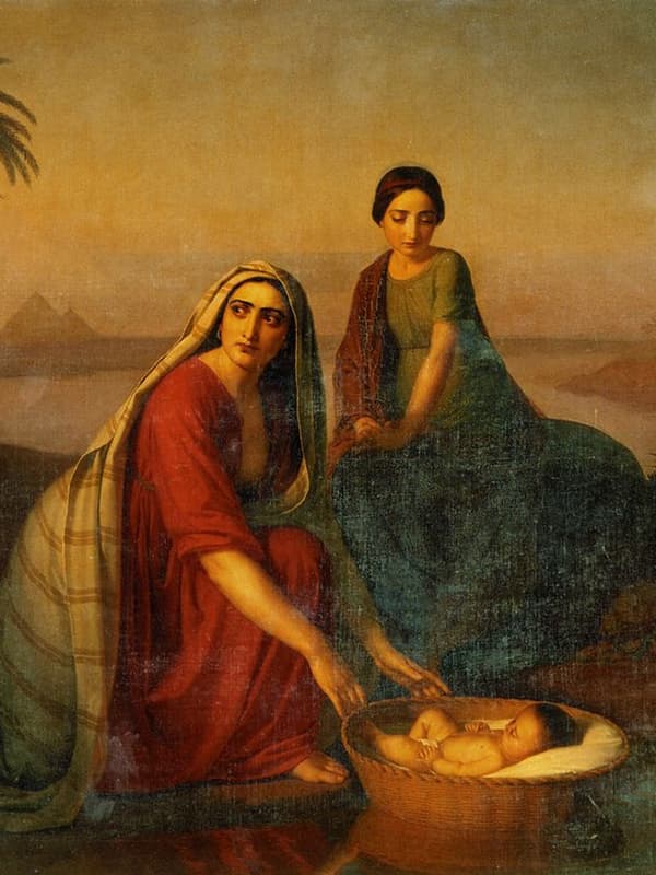 Моисей, опускаемый матерью на воды Нила