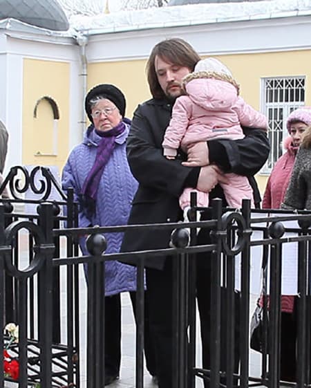 Александр Листьев с дочкой