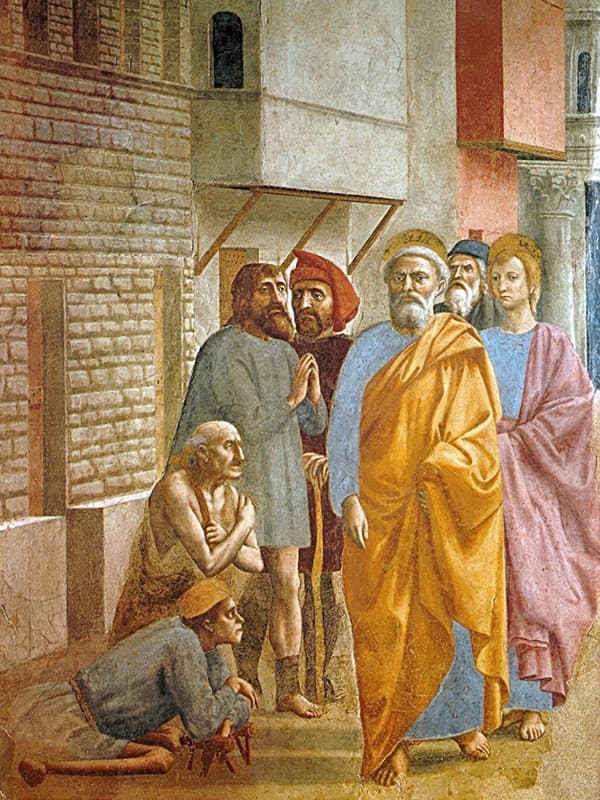 Картина «Святой Петр исцеляет больного своей тенью», Мазаччо