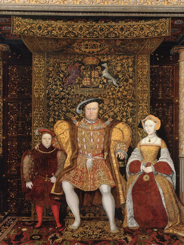 Генрих VIII и Джейн Сеймур с сыном