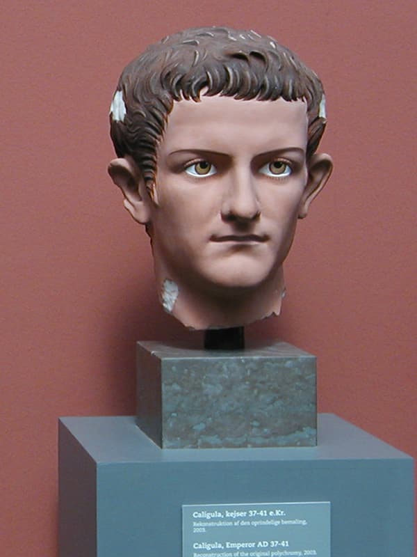 Раскрашенный бюст Калигулы