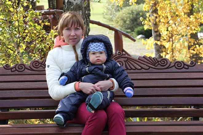 Екатерина Глазырина с сыном