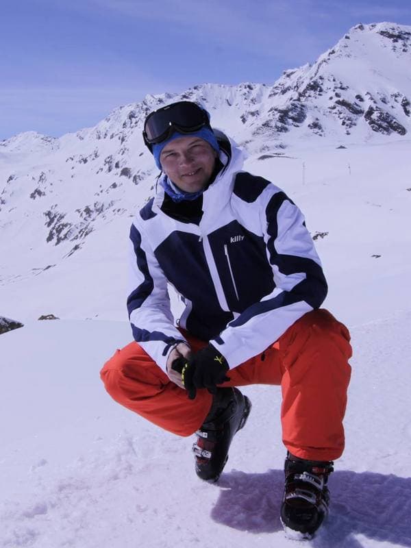 Андрей Климанов на лыжном отдыхе