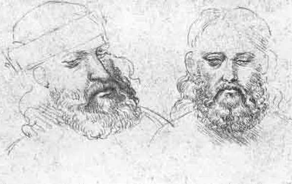 Предполагаемый портрет Чезаре Борджиа. Автор Леонардо да Винчи