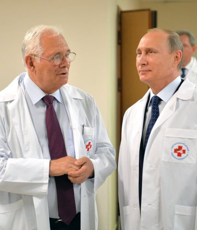 Леонид Рошаль и Владимир Путин