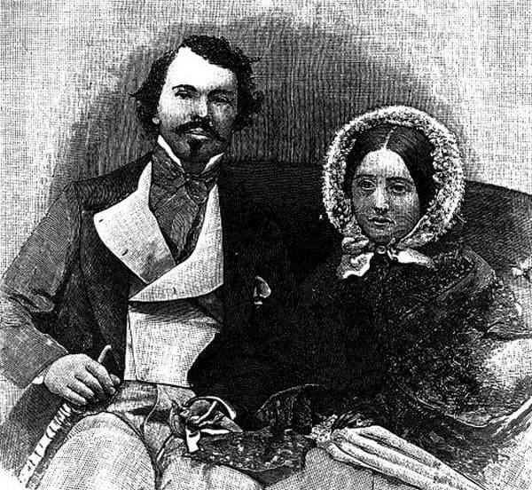 Томас Майн Рид и его жена Элизабет