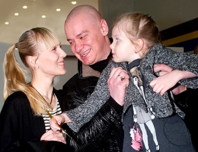 Евгений Кошевой с семьей