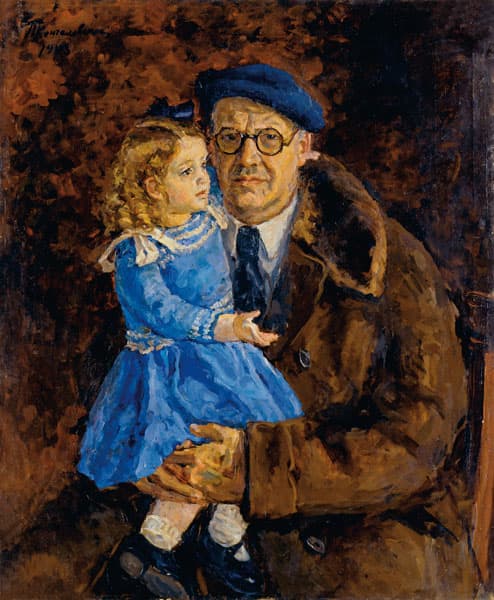 Петр Кончаловский с внучкой  (портрет)