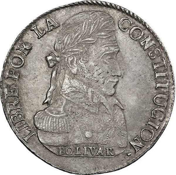 Симон Боливар на монете