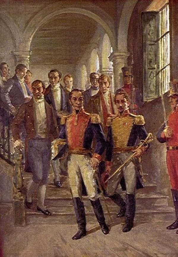 Симон Боливар и Франсиско де Паула Сантандер