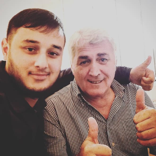 Амирхан Умаев и его педагог