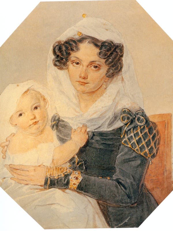 Мария Волконская с сыном Николаем