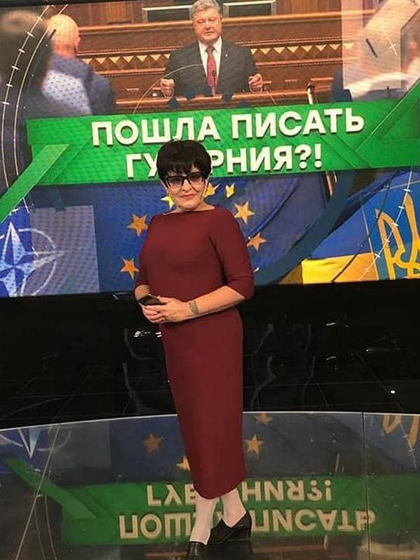 Елена Бойко в телестудии