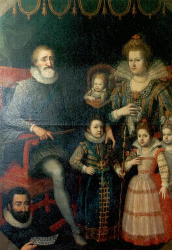 Генрих IV и Мария Медичи с детьми