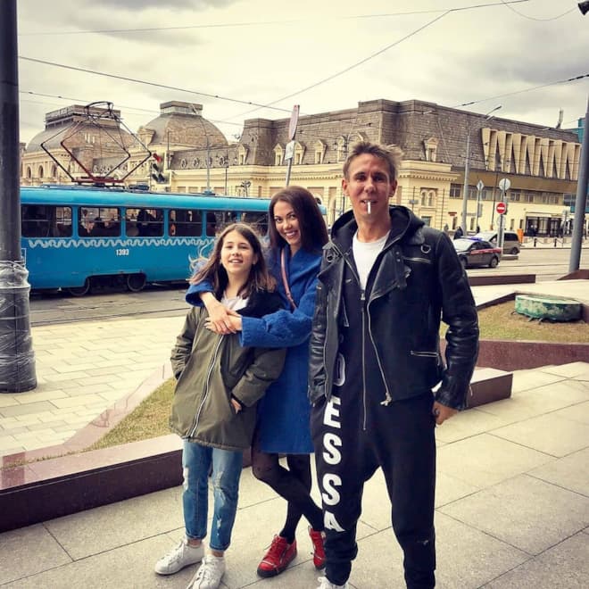 Алексей Панин с бывшей женой и дочерью