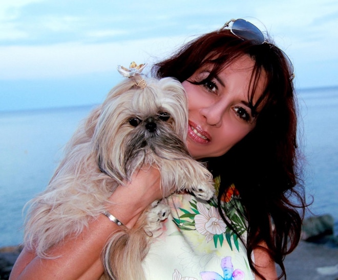 Ирина Аманти со своим йорком Гретой