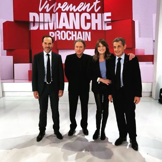 Николя Саркози и Карла Бруни на телевидении
