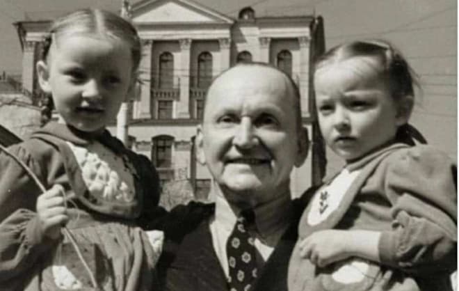 Марианна Вертинская и Анастасия Вертинская в детстве с отцом
