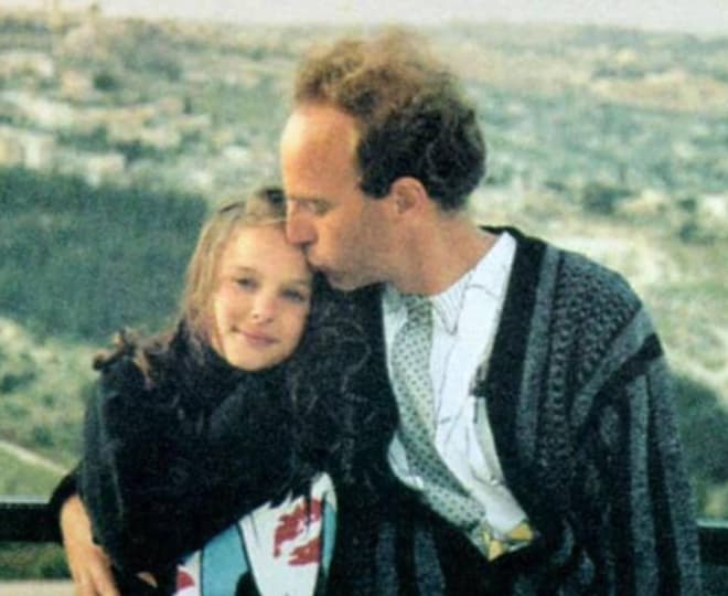 Натали Портман в детстве с отцом