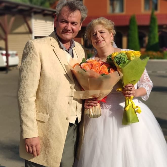 Сергей Барышев с женой на юбилее своей свадьбы
