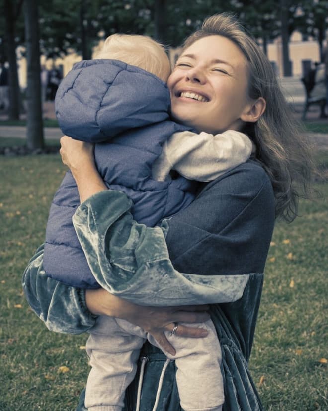 Карина Разумовская и ее сын Платон