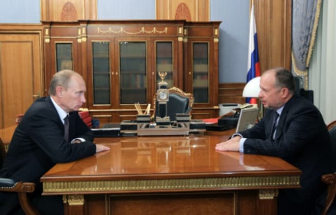 Владимир Лисин и Владимир Путин