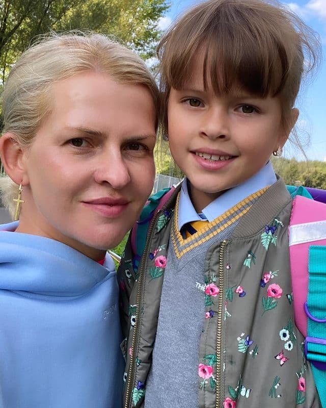 Полина Киценко с дочкой