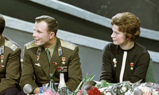 Советские космонавты, Герои Советского Союза Юрий Гагарин и Валентина Терешкова