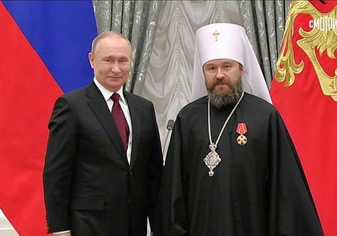 Владимир Путин и Митрополит Иларион