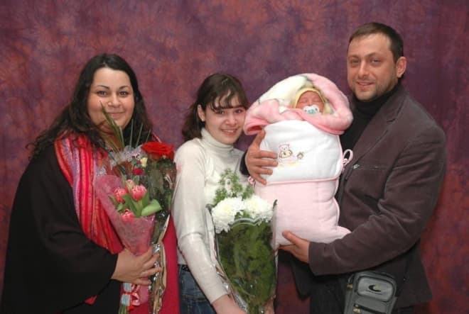 Мариам Мерабова с семьей