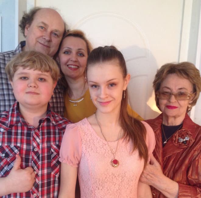 Татьяна Проценко с семьей