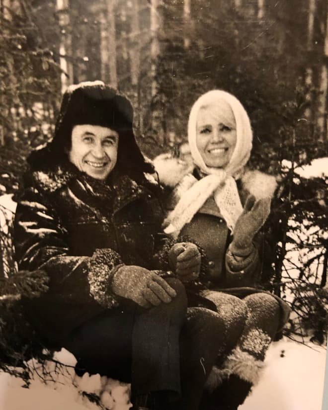 Октябрина Ганичкина с мужем в молодости