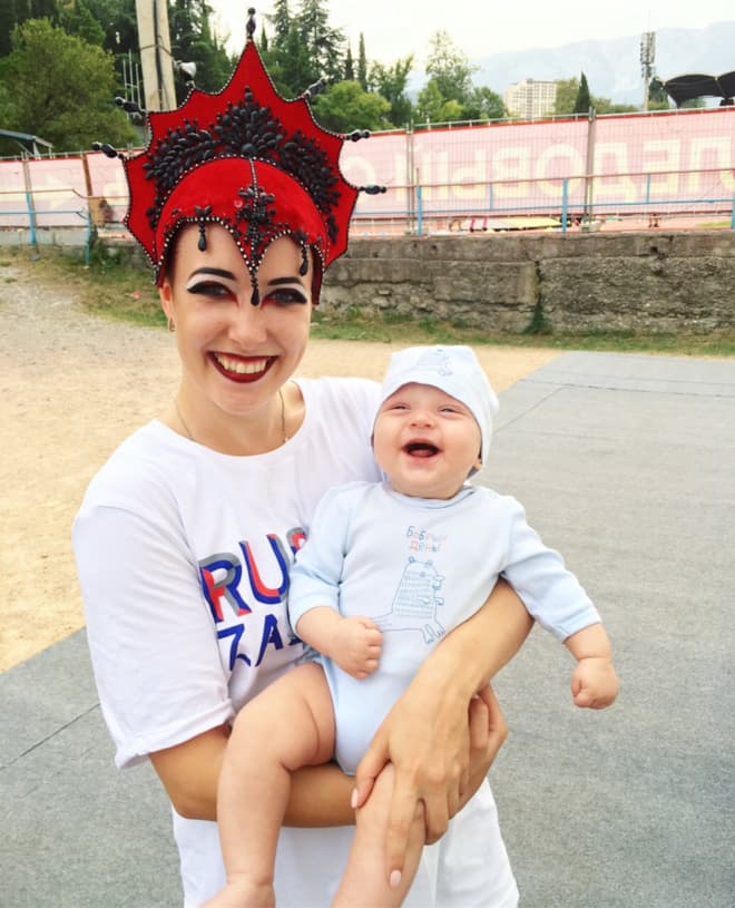 Екатерина Боброва с сыном