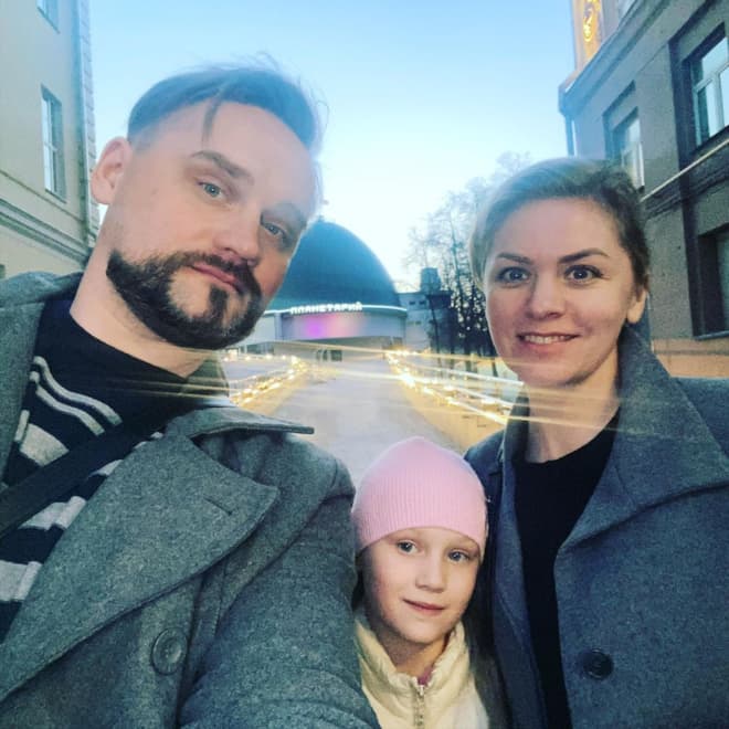 Анна Данькова с семьей