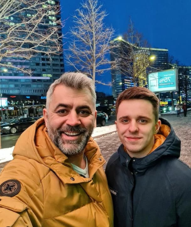 Андрей Карако с сыном