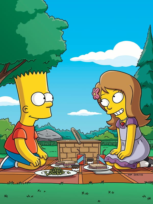 Барт Симпсон и его подруга Дженни