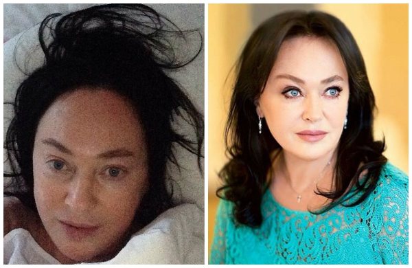 Лариса Гузеева до и после макияжа