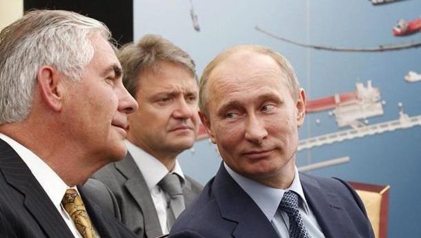 Рекс Тиллерсон и Владимир Путин Рекс Тиллерсон и Владимир Путин