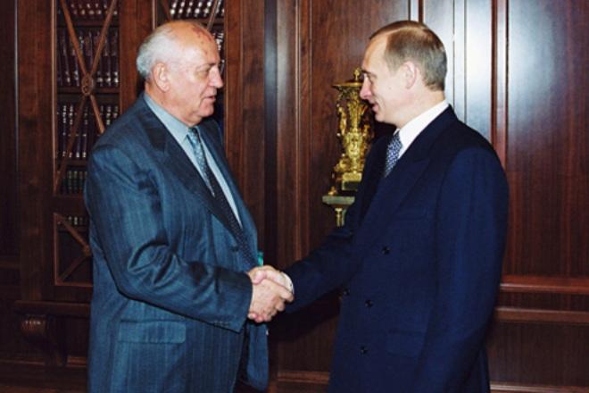 Михаил Горбачев и Владимир Путин