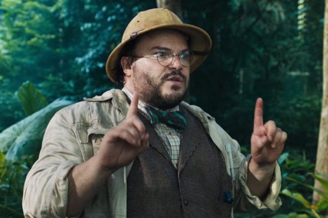 Фильм «Джуманджи: Зов джунглей»: актер Джек Блэк в роли Шелли Оберона Фильм «Джуманджи: Зов джунглей»: актер Джек Блэк в роли Шелли Оберона